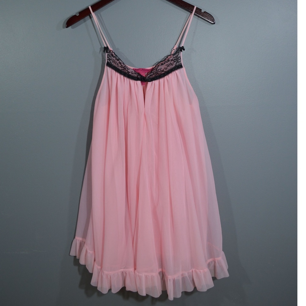 BETSEY JOHNSON Lingerie Pink Babydoll Gown S